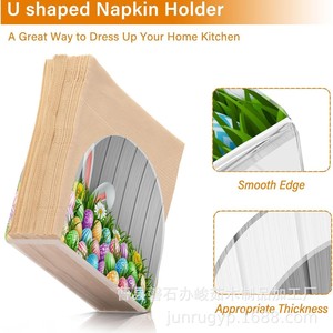 Porta pañuelos de madera con diseño de conejo, caja decorativa independiente para servilletas, para decoración de cocina y fiestas. - Product Image 4