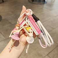 Porte-clés personnalisé poupée ballerine, figurine de danseuse 3D, pendentif de sac, cordon de poignet, souvenir de danse, porte-clés OEM