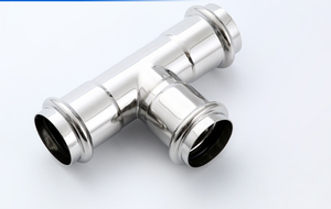 อุปกรณ์ข้อต่อท่อประปาสำหรับท่อน้ำแบบทีสำหรับท่อน้ำแบบกด SS - Product Image 2