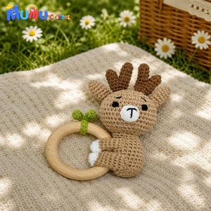 Juguete <span class=keywords><strong>de</strong></span> dentición <span class=keywords><strong>de</strong></span> algodón amigurumi <span class=keywords><strong>de</strong></span> conejito <span class=keywords><strong>de</strong></span> ganchillo hecho a mano personalizado al por mayor para regalo <span class=keywords><strong>de</strong></span> baby shower y suministros para tiendas - Product Image 5