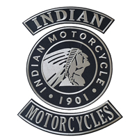 Parches Termoadhesivos Grandes con Bordado de Motociclistas Indios para Chaquetas de Moto, Insignias y Decoración Trasera de Ropa