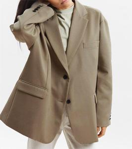 <span class=keywords><strong>Blazer</strong></span> décontracté en sergé pour femme, coupe oversize, couleur unie, style automne, pour le bureau - Product Image 2