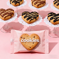 Sacs plats personnalisés pour biscuits aux pépites de chocolat, imprimés en héliogravure, avec logo, soufflet latéral thermoscellable, pour l'emballage de sushis et d'aliments pour animaux de compagnie