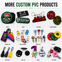 Patchs PVC personnalisés phosphorescents, patchs 3D en caoutchouc souple, logo personnalisé, badge thermocollant à scratch pour vêtements et chapeaux