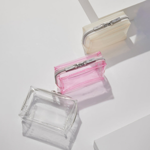 Bolsa de Cosméticos Transparente de PVC Rosa con Logotipo Personalizado al por Mayor, Estuche de Cosméticos Pequeño Transparente <span class=keywords><strong>Ccee</strong></span> - Product Image 5