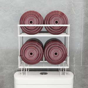Étagère murale de rangement multifonctionnelle pour salle de bain, à suspendre au-dessus des toilettes, sans perçage - Product Image 4