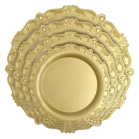 Prix d'usine 13 'Plaques de luxe pour mariage en or pas cher
