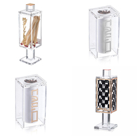 Lucite Streichholz- und Gewürzhalter aus Acryl, Judische Havdalah-Gewürzbox mit Golddeckeln und Marmorsockel, Geschenkset