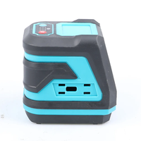 Niveau laser portable industriel à ligne verticale verte, 2 lignes croisées, bleu, alimenté par batterie, largeur de ligne 2 mm, pour la décoration
