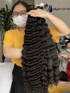 Extensiones de cabello Remy con Clip de alta calidad, fabricante de Vietnam, máquina ondulada de agua China profesional OEM, trama doble, todo - Product Image 3