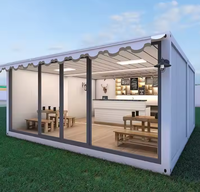 Maison modulaire préfabriquée en acier de luxe moderne de 20 pieds avec mur en verre pliable pour supermarché, centre commercial, hôtel, complexe hôtelier