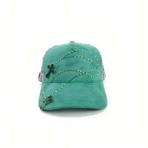 Stock High Quality Wholesale Exodo 14 JEY CEH Custom 3D Embroidery Logo 5 Curve Brim Mesh Baseball Cap <strong>Reese</strong> Unisex Sporty Bows - Product Image 6