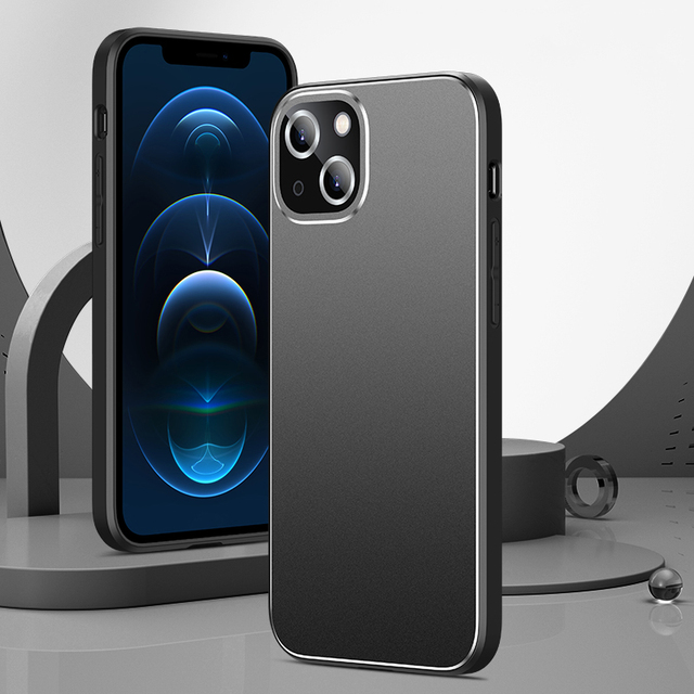 Tpu Phone Case for Apple 13 for Metal Lens Ring Frosted Full Protective Case for Iphone 7 8 Plus X Xr 11 12 13 14 Pro Max