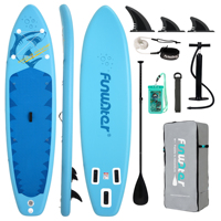 Vente en gros et dropshipping depuis l'entrepôt UE : Planche de paddle gonflable rouge tout-terrain super large 335 cm, charge lourde 190 kg, livraison rapide