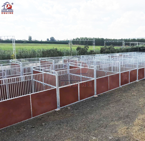 Kuda kotak logam peralatan kuda Hot dipped galvanis baja murah kuda ditumpuk kios - Product Image 2