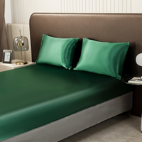 Parure de lit en soie simulée, ensemble de quatre pièces, housse de couette, taie d'oreiller, ensembles de literie de luxe