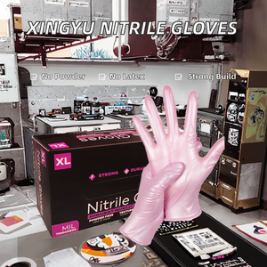 XINGYU High Quality Colored Disposable Nitrile <strong>Gloves</strong> 8MIL Thick EN ISO 374 <strong>Type</strong> Certified Silicone-Free Powder-Free <strong>for</strong> Kitchen - Product Image 2