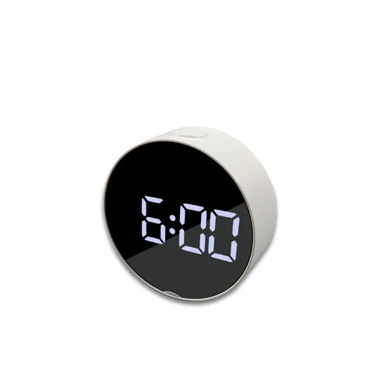 Carino piccola rotonda home office universale LED digital alarm clock