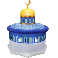 Nouvelle conception de décoration de ballon gonflable LED pour la mosquée, l'Aïd Moubarak, le Ramadan, la cathédrale, la fête, la cour