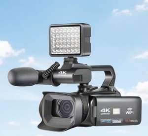 Caméra vidéo 4K avec fonction AF, photos 64 MP, zoom optique 18x, caméra professionnelle, disponible pour une utilisation avec la diffusion en direct sur <span class=keywords><strong>YouTube</strong></span>. - Product Image 2