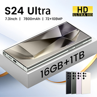 Smartphone 5G GAX S24 U 7,3 pouces Android 15.0 16 Go+512 Go 72MP+108MP débloqué, en promotion