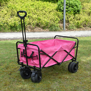 Carrito Plegable para Picnic y Camping, Carrito de Playa Plegable con Ruedas Anchas, Freno de Estacionamiento, 100 kg de Capacidad - Product Image 2