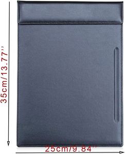 Premium Quality PU Leather A4 File Organizer Clip Folder Office Clipboard Meeting Memo <b>Writing</b> Desk <b>Pad</b> for Restaurant Hotel Use - Product Image 3
