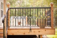 Rampe en fer forgé sur mesure, artisanat métallique forgé à la main, motif décoratif pour balcon de villa vintage, terrasse, balustrade