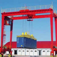 Grue de conteneur maritime sur rail, 40 tonnes, avec moteur, roulement, boîte de vitesses, télécommande, certifiée CE