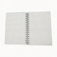 Carnet à spirale personnalisé A5 en polypropylène (PP) avec couverture, 80 feuilles vierges, quadrillées ou lignées, pour étudiants, bureau et école - Vente en gros