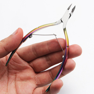 ที่ตัดหนังกำพร้าสแตนเลสแบบสองหัว ที่ตัดเล็บไทเทเนียมสำหรับใช้ในบ้าน อุปกรณ์ตกแต่งเล็บ - Product Image 1