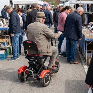 Trottinette électrique auto-équilibrante abordable et économique avec tableau de bord clair pour les visites des marchés aux puces du week-end - Product Image 5