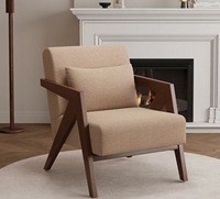 Fauteuil simple antique chinois Richard, style médiéval, salon, chambre à coucher, hôtel, balcon, loisirs, bois massif, fauteuil de maison