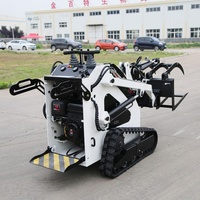 Livraison gratuite de gros chargeurs sur chenilles Mini Skidsteer Moteur de puissance Piste de roue Skid Steer avec pièce jointe