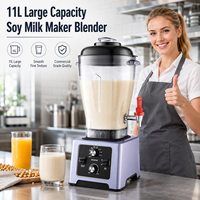 Blender commercial robuste 2200W 11L à vitesse variable 9 vitesses avec moteur en cuivre pur à faible bruit pour usage domestique et hôtelier