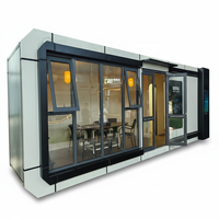 Capsule spatiale extérieure de 20 pieds, facile à transporter, démontable, sûre et confortable, peut être équipée de panneaux solaires pour bureau mobile et chambre.