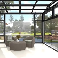 Solárium de Diseño Moderno con Techo Retráctil de Vidrio y Estructura de Aluminio para Uso en Villas y Parques, Móvil para las Cuatro Estaciones