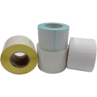 Étiquettes thermiques directes en gros, rouleaux d'étiquettes autocollantes en papier avec colle thermofusible