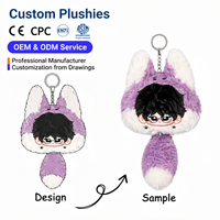 Produsen OEM ODM Boneka Idol K-Pop Lucu Berkualitas Tinggi, Boneka Plush Anak Laki-Laki dengan Syal, Mainan Figur Plush Kustom, Mainan Plush Kustom untuk Musim Dingin