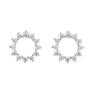 Promotion Plaqué Rhodium Dent De <span class=keywords><strong>Scie</strong></span> Flocon De Neige Déclarations 925 En Argent <span class=keywords><strong>Sterling</strong></span> Cercle Moissanite Boucles D'oreilles Pour Les Femmes Unisexe - Product Image 1