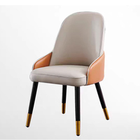 Meubles de salle à manger modernes et confortables de haute qualité chaises de restaurant d'hôtel avec pieds en bois et couverture en cuir