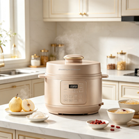 Mini Olla a Presión Eléctrica de 4L con Recipiente Interior Antiadherente, 7 en 1, Programable, Electrodoméstico de Cocina