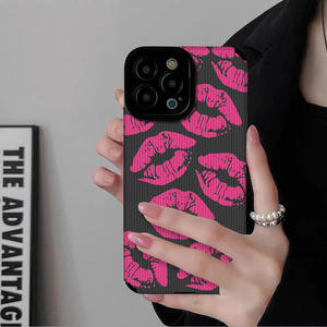 Etuis de téléphone portable Lady Kiss Lips Print Design pour iPhone 16 15 13 12 11 Xr/xs/x/8 Plus Luxury Fashion Cellphone Cover - Product Image 2