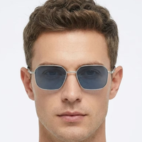 Lunettes de soleil polarisées carrées en métal, style européen et américain, uniques et tendance, pour la conduite