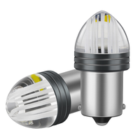 Promotion Stock : Ampoule LED P21W 2835 9LED LEN S25 1156 BA15S, Lampe Auto, Clignotant, Feu Stop, Feu de Freinage 24V Rouge pour Camion