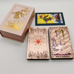 Gül pembe Oracle su geçirmez kart güverte altın folyo Tarot plastik Divination kartları aile uygulaması için gizemli kurulu oyunu - Product Image 3