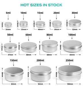 Aluminum Tin Jars 5ml 10ml 15ml 20ml 30ml 50ml 60ml 150ml Empty Refillable Containers for Cosmetics Cream Ointment Tea in Stock - Product Image 6