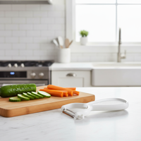Éplucheur multifonctionnel en acier inoxydable, couteau à éplucher les fruits et légumes, râpe à pommes de terre et à melon, hachoir, outil de cuisine