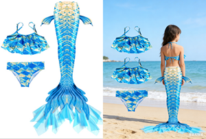 Traje de Baño de Princesa <span class=keywords><strong>Ariel</strong></span> de Alta Elasticidad para Niñas, Cola de Sirena, Tela de Secado Rápido, Estampado Digital, Disfraz de Película de Televisión - Product Image 4