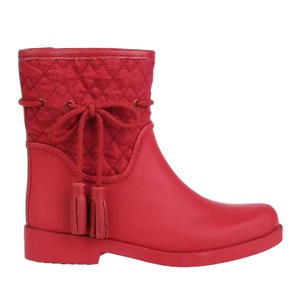 <span class=keywords><strong>Couleur</strong></span> rouge Imperméable À L'eau Des Femmes Chaussures Pluvieuses En Caoutchouc Wellies - Product Image 2